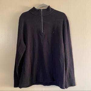 Men’s black 1/4 zip Nautica sweater size XL